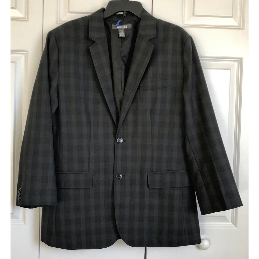 KENNET COLE REACTION SUITS & BLAZER MEN'S SIZE LARGE (42) GRAY PLAID